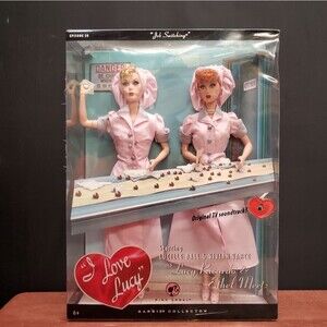 I Love Lucy Episode 39 Job Switching NRFB Barbie 2008 Lucy and Ethel Giftset